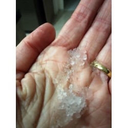 Sob frio intenso, chuva congelada marca presença em Campo Largo